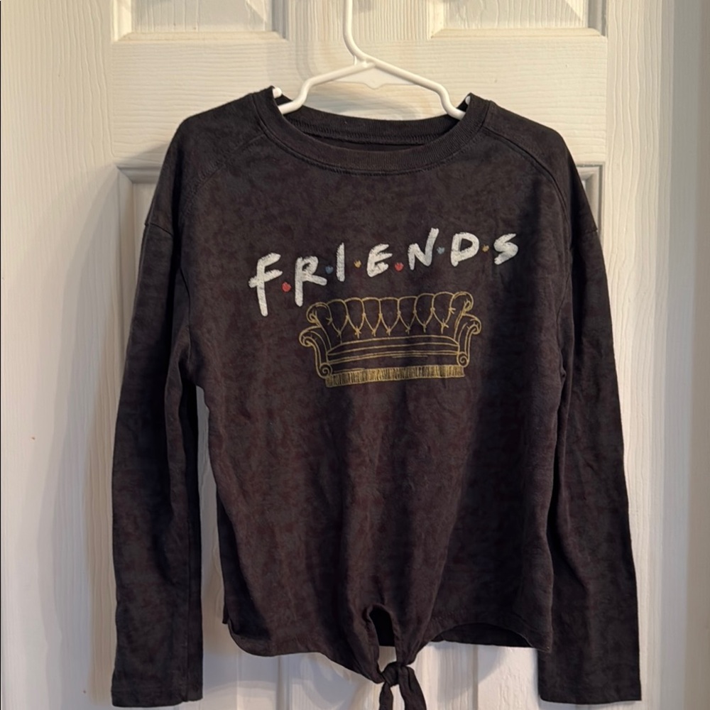 Black Friends Graphic Sweatshirt with Relaxed Fit